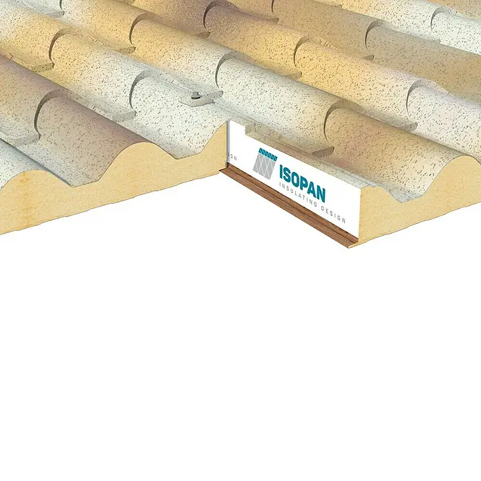 Isopan Panel de sándwich  Isodomus Alvero Ellenico Interior oscuro - 3,5 x 1 m