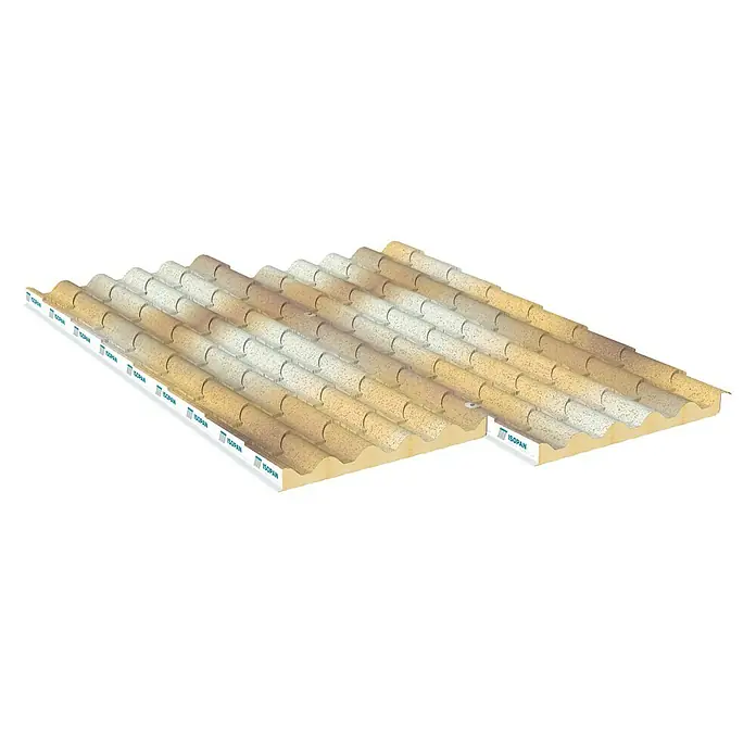 Isopan Panel de sándwich  Isodomus Alvero Ellenico Interior claro - 3,5 x 1 m
