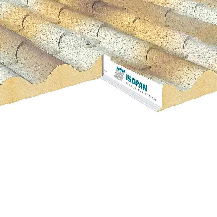 Isopan Panel de sándwich  Isodomus Alvero Ellenico Interior claro - 3,5 x 1 m