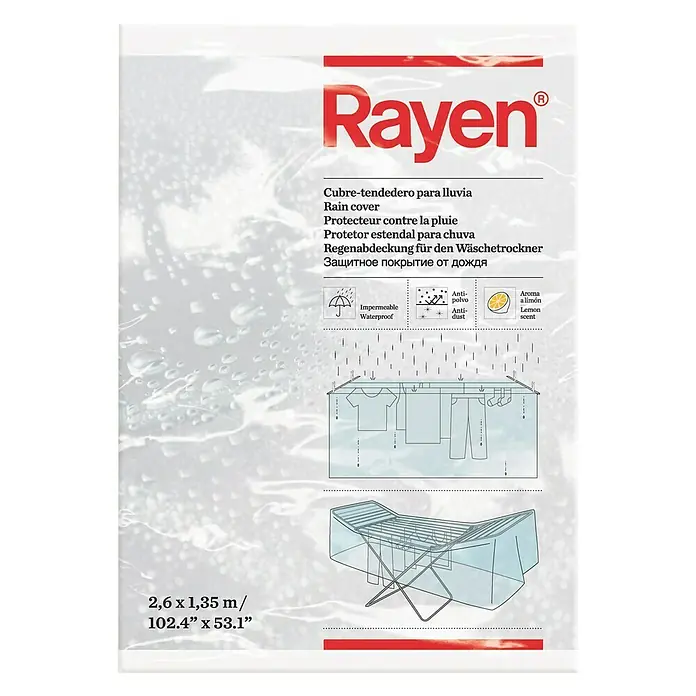 Rayen Plástico protector de lluvia - L x An: 135 x 260 cm, Plegable