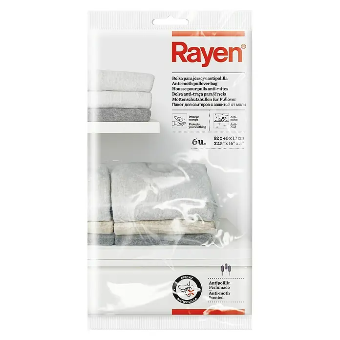 Rayen Bolsa para ropa jerseys con antipolillas - 6 uds.