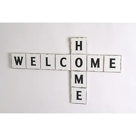 Holzbild Welcome Home