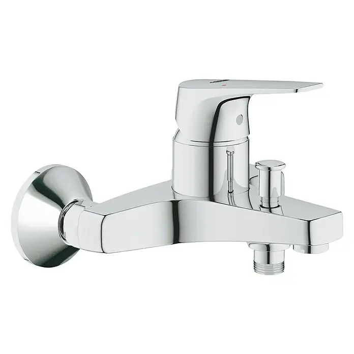 Grohe BauFlow Badewannenarmatur - Chrom, Glänzend - Linke Seitenansicht