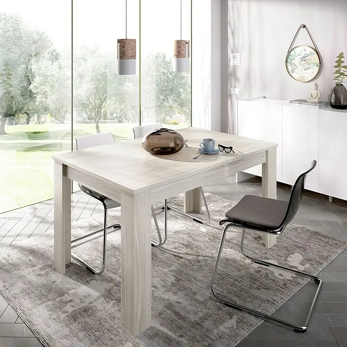 Mesa de comedor Dine - L x An x Al: 90 x 140 x 77 cm, Gris