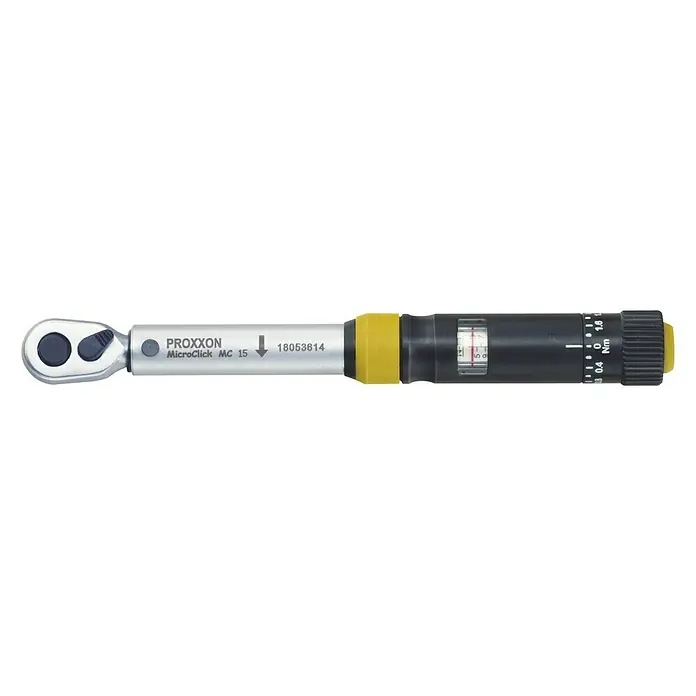 Proxxon Drehmomentschlüssel MicroClick MC 15 - ¼″ Vierkant, 3 - 15 Nm - Ansicht von oben