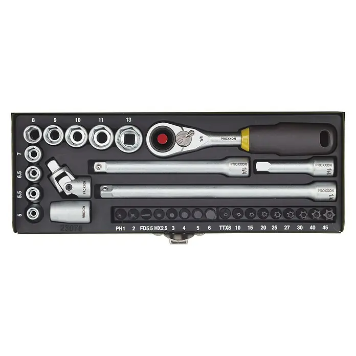 Proxxon Industrial Steckschlüssel-Satz - 32 -tlg. - Ansicht von oben