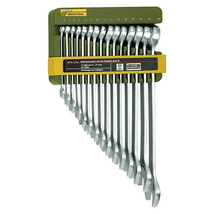 Proxxon SlimLine Ringmaulschlüssel-Satz - 15 -tlg., Schlüsselweite: 6 - 21 mm - Linke Seitenansicht
