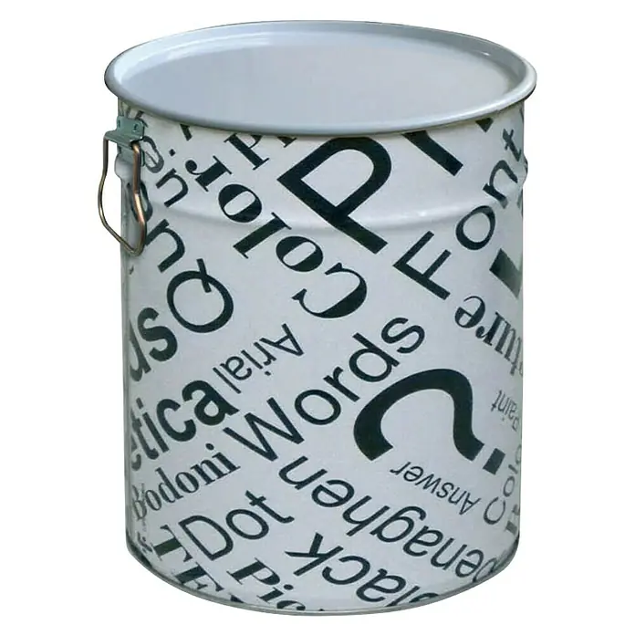 Lienbacher Tragebehälter Modern Word - Ø x H: 39 x 42 cm - Vorderansicht