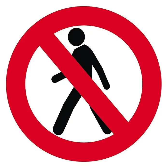 Señal de prohibición - Motivo: Prohibido el paso de peatones