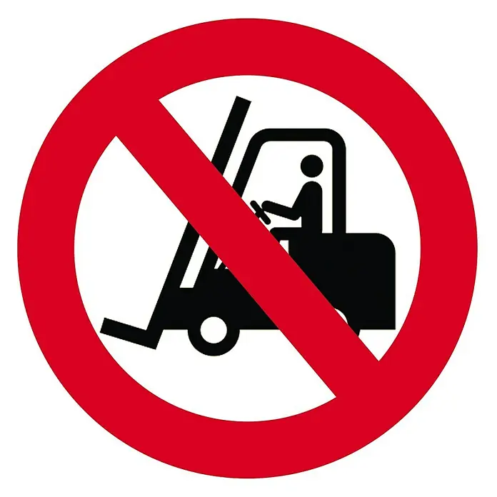 Señal de prohibición - Motivo: Prohibido el paso de carretillas