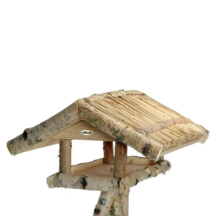Dobar Vogelfutterhaus - 46 x 48 x 128 cm, Natur/Weiß - Detailaufnahme