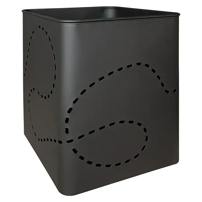 Lienbacher Holzkorb - L x B x H: 40 x 40 x 40 cm - Vorderansicht