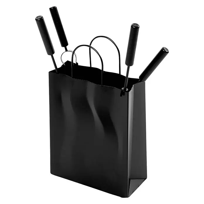 Lienbacher Kamingarnitur Bag - 4 -tlg., Schwarz, Höhe: 56 cm - Vorderansicht