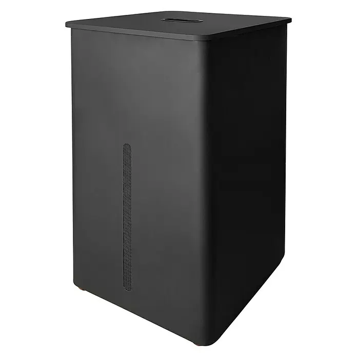 Lienbacher Pelletbehälter - 40 x 40 x 65 cm, Stahl, Schwarz - Vorderansicht