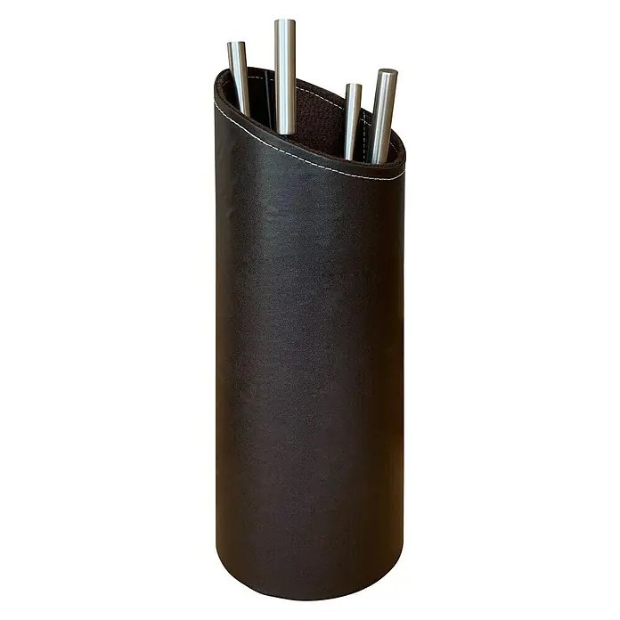 Lienbacher Kamingarnitur - 4 -tlg., Schwarz - Vorderansicht