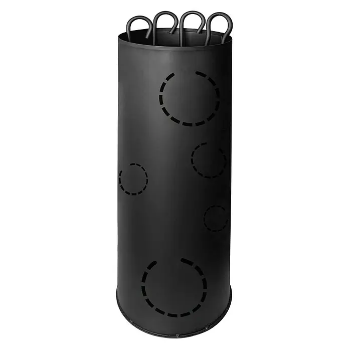 Lienbacher Kamingarnitur - 4 -tlg., Schwarz, Höhe: 51 cm - Vorderansicht