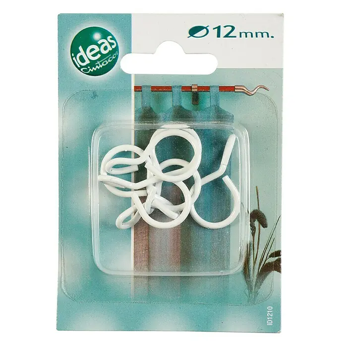 Anilla para cortinas Gancho Ideas 12 - Blanco, 6 ud.