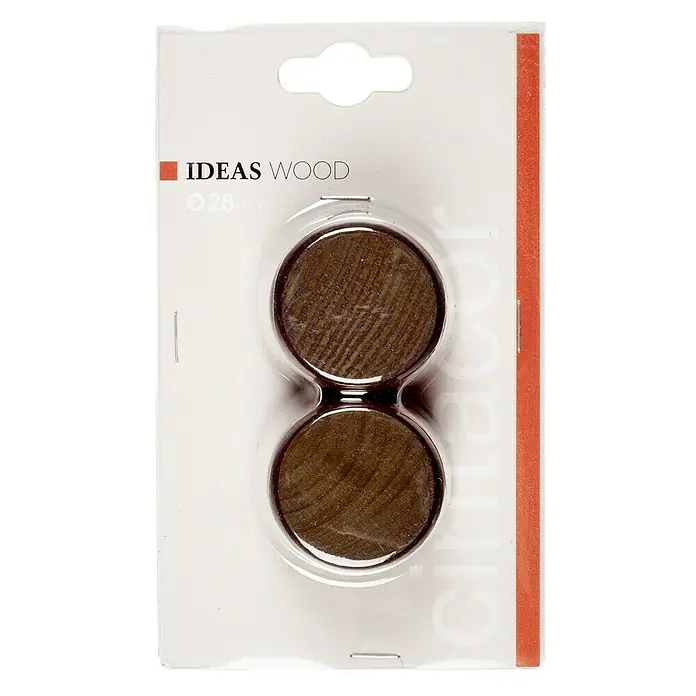 Tapones terminales Ideas Wood - Nogal, 2 ud.