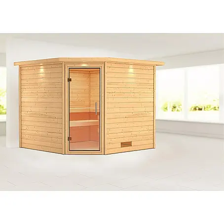 Karibu  Massivholzsauna Leona