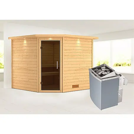Karibu  Massivholzsauna Leona