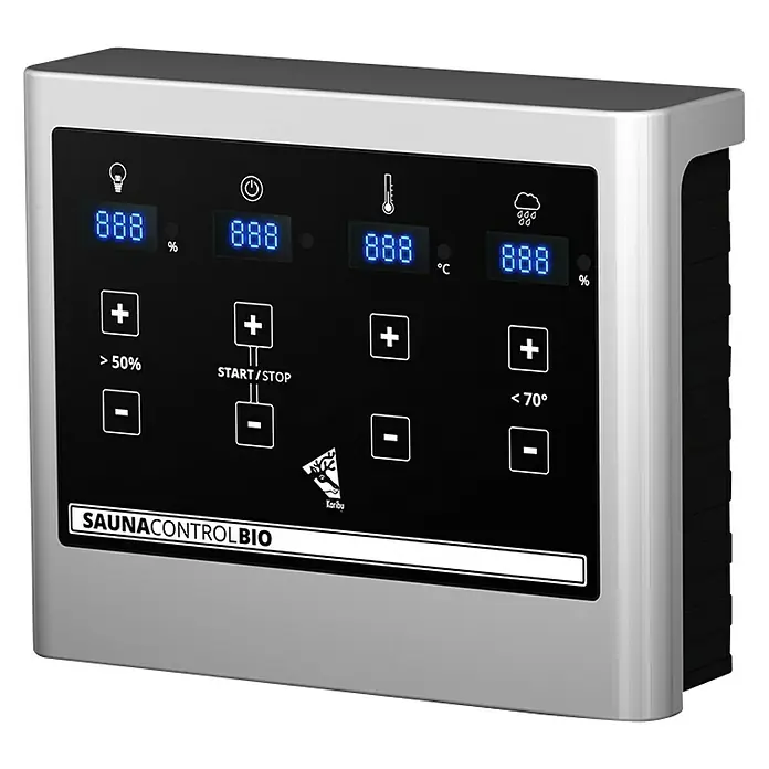 Karibu Saunahaus Suva 3 - Mit 9 kW Bio-Ofen mit externer Steuerung, 391 x 231 x 239 cm, Natur