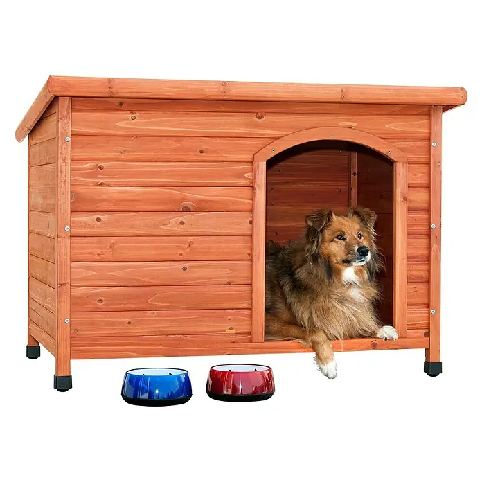 Karlie Caseta para perro Plano - 58 x 58 x 86 cm, Natural, Madera - Producto en uso