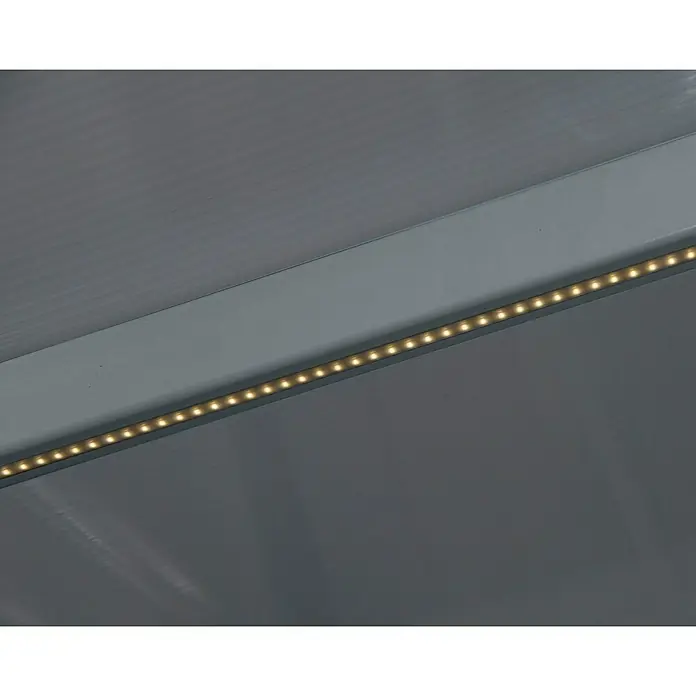 Terrassenüberdachung Tuscany LED - Tiefe: 3 m, B x H: 5,46 x 2,1 m, Silbergrau - Detailaufnahme