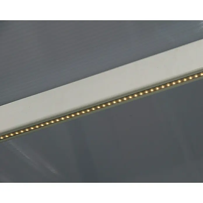 Nadstrešnica za terasu Tuscany LED - Dubina: 3 m, Š x V: 5,46 x 2,1 m, Bijele boje - Detaljan prikaz