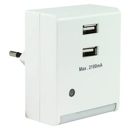 REV  Noćna LED svjetiljka USB punjač