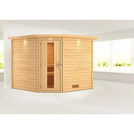 Karibu  Massivholzsauna Leona