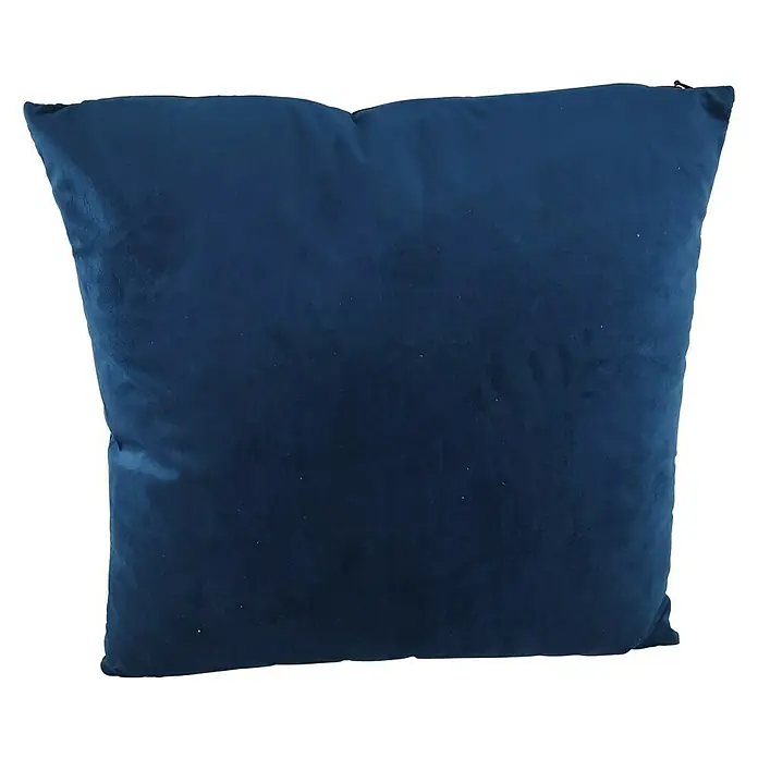 Kissen Uni Velours - Dunkelblau, 45 x 45 cm, 100 % Polyester - Vorderansicht