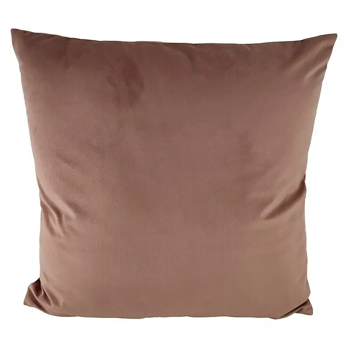 Kissen Uni Velours - Rosa, 60 x 60 cm, 100 % Polyester - Vorderansicht