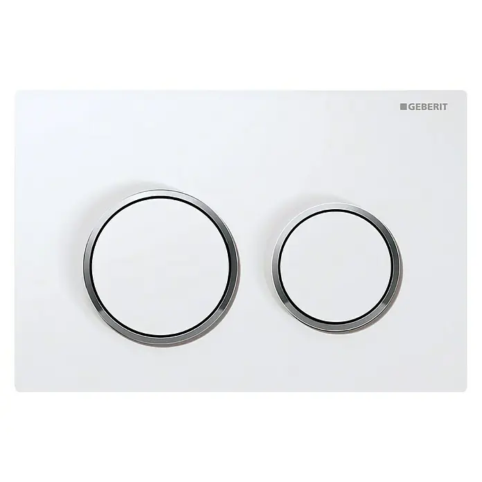 Geberit Betätigungsplatte Omega 20 - Weiß matt, 2-Mengen-Spülung