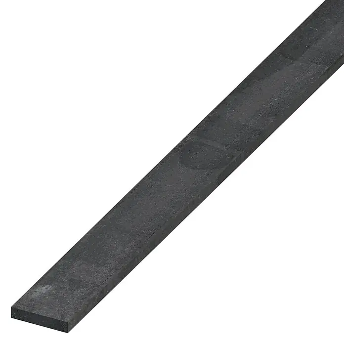 Flachstange - L x B: 1.000 x 60 mm, Stärke: 8 mm, Warmgewalzter Stahl, Stahlgrau - Rechte Seitenansicht