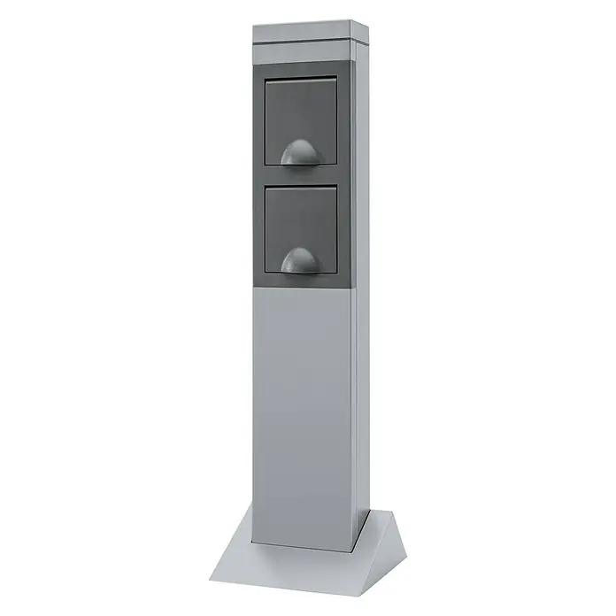 REV Steel Craft Vrtni stup s utičnicama - Broj šuko utičnica: 2 Kom., Visina: 565 cm