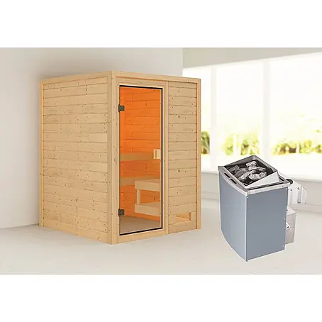 Karibu  Massivholzsauna Sandra