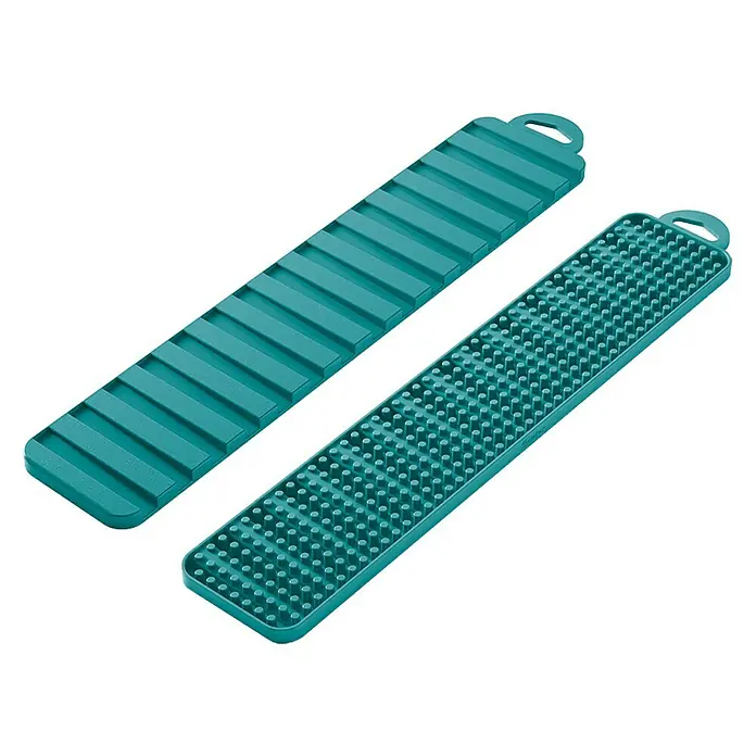 Metaltex Abtropfmatte Gravity Slim - 8 x 40 cm, Türkis - Detailaufnahme
