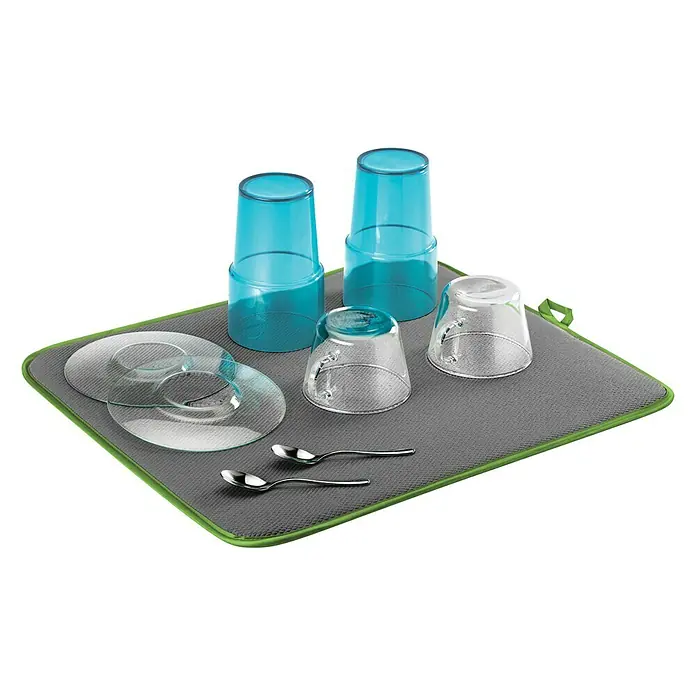 Metaltex Abtropfmatte Softex - 45 x 40 cm, Grün/Grau, Polyester - Anwendungsbeispiel