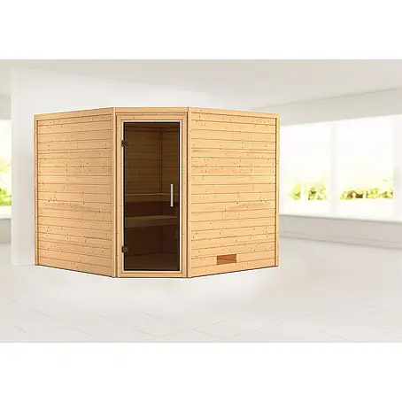 Karibu  Massivholzsauna Leona