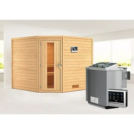 Karibu  Massivholzsauna Leona
