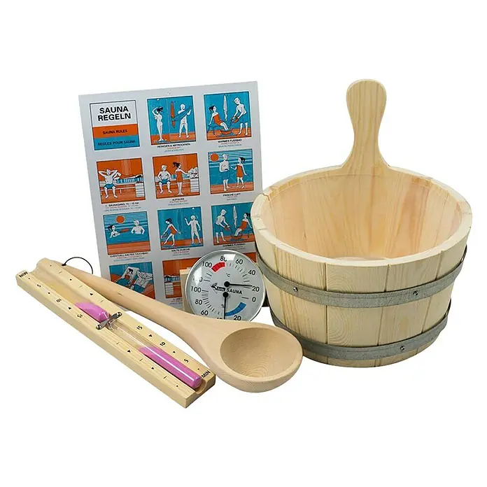 Karibu Sauna-Zubehör-Set Classic - 6 -tlg. - Stimmungsaufnahme