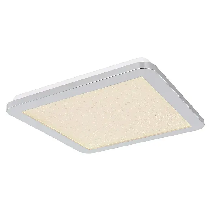 Globo LED-Deckenleuchte Gussano - 18 W, L x B x H: 30 x 30 x 3 cm, Klar - Vorderansicht