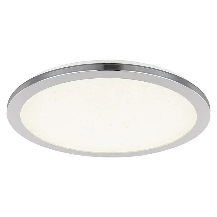 Globo LED-Deckenleuchte rund Simly - 24 W, Chrom - Vorderansicht