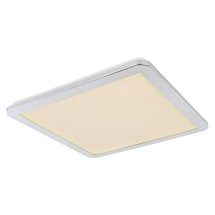 Globo LED-Deckenleuchte Gussago - 24 W, L x B x H: 40 x 40 x 3 cm, Chrom - Vorderansicht