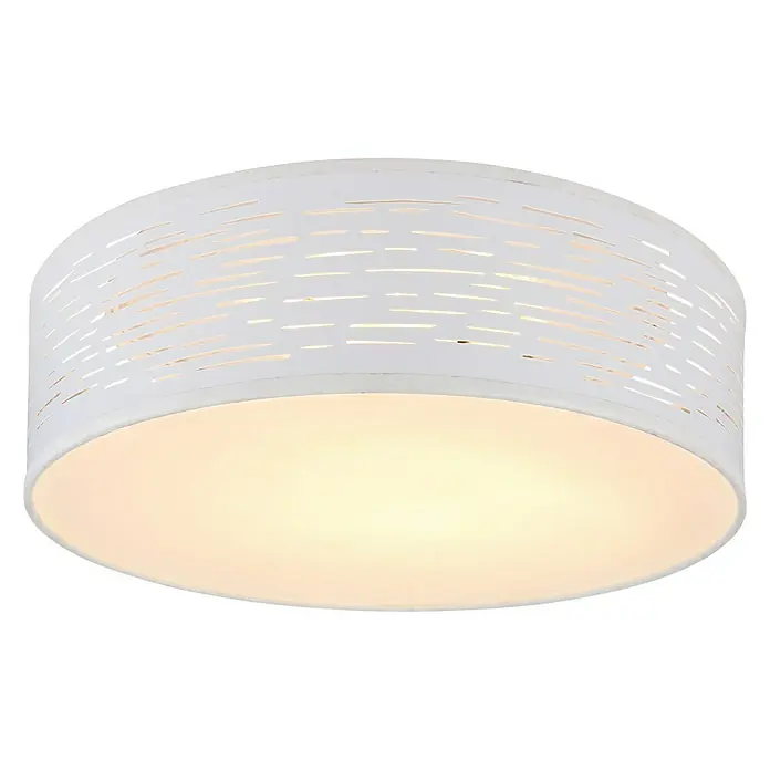 Globo LED-Deckenleuchte rund Barca - Ø x H: 380 mm x 13 cm, Weiß - Vorderansicht