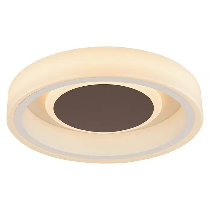 Globo LED-Deckenleuchte rund Goffi - 30 W, Ø x H: 35 x 9 cm, Opal - Vorderansicht
