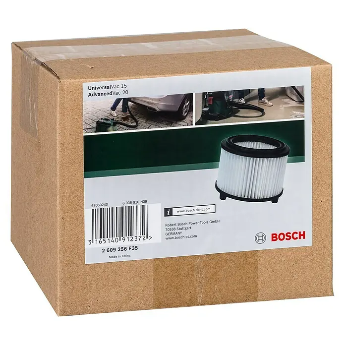 Bosch Filter - Namijenjeno za: Bosch usisavač za mokro i suho usisavanje UniversalVac 15, Bosch usisavač za mokro i suho usisavanje AdvancedVac 20 - Pogled s desne strane