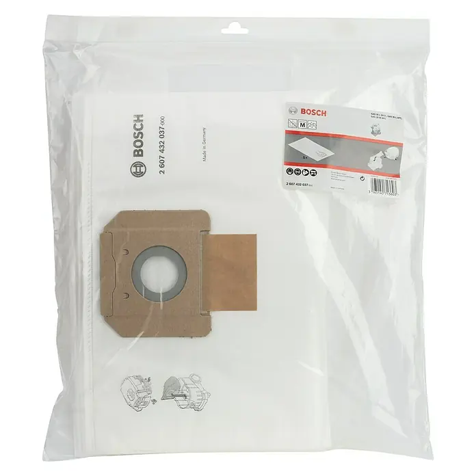 Bosch Professional Vliesfiltertüten - Passend für: Bosch Nass-Trockensauger GAS 35er-Serie, 5 Stk. - Ansicht von oben