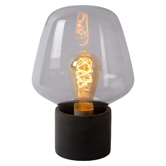 Lucide LED-Tischleuchte Becky - 40 W, L x B x H: 20 x 20 x 29,5 cm, Rauch - Vorderansicht