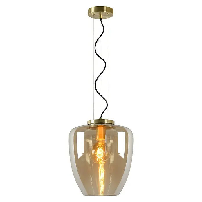 Lucide Pendelleuchte Florien - Höhe: 161 cm, Amber - Vorderansicht